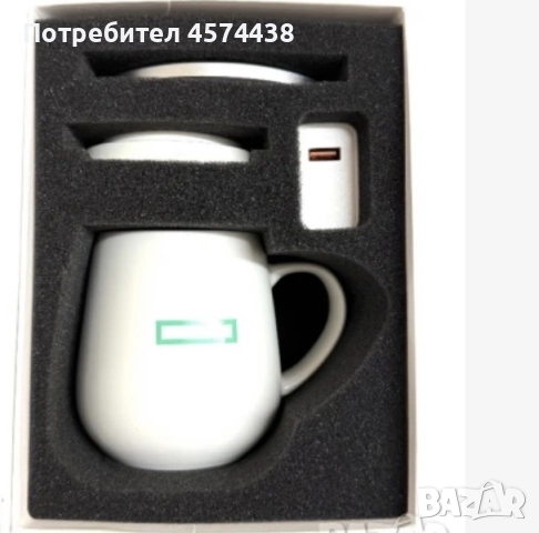 Оригинална Керамична Чаша с Нагревател/ Зарядно, снимка 7 - Други - 52189106