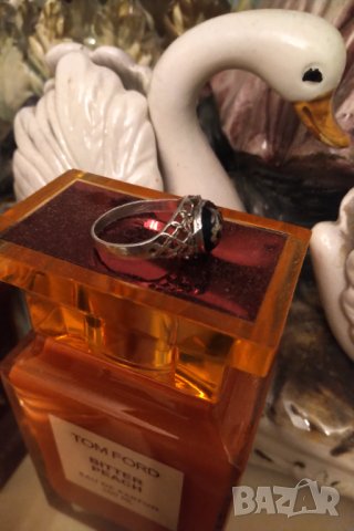 Авторски сребърен пръстен естествен будистки сапфир, снимка 5 - Пръстени - 44373728