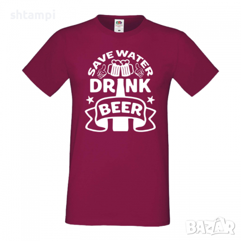 Мъжка тениска Save Water Drink Beer 2,Бира,Бирфест,Beerfest,Подарък,Изненада,Рожден Ден, снимка 11 - Тениски - 36387420