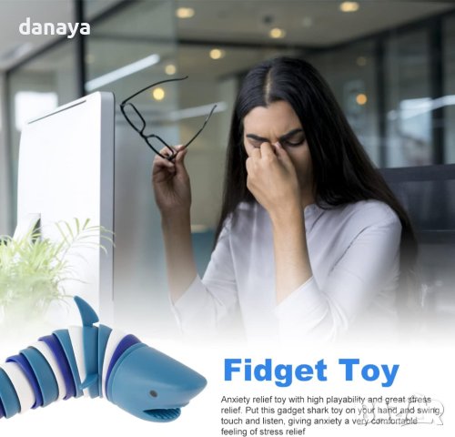 4529 Антистрес играчка Акула Фиджет, снимка 6 - Фигурки - 44444963