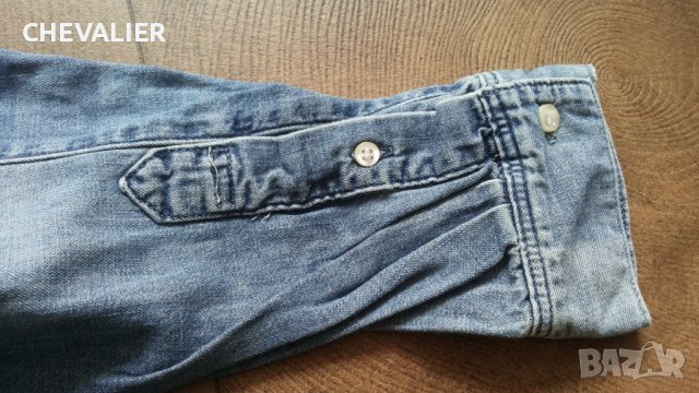 H & M BOYFREND Shirt Размер M мъжка дънкова риза 20-56, снимка 7 - Ризи - 42593503