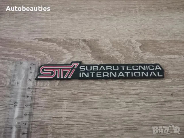 Subaru STI емблема черно с червено, снимка 3 - Аксесоари и консумативи - 50161234