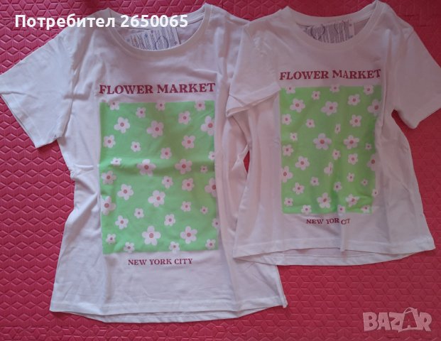  Тениски "Цветя" за мама и дъщеря!, снимка 4 - Тениски - 41388999