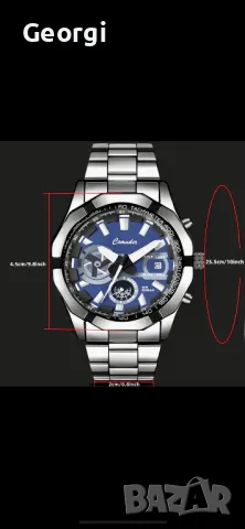 Мъжки/младежки класически кварцов часовник/Метален за ежедневна употреба!, снимка 6 - Мъжки - 49633561