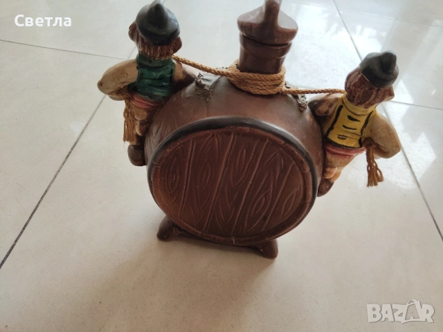 Керамична бъклица, снимка 3 - Антикварни и старинни предмети - 53463290