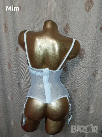 PALMERS 75 C Бял корсет с жартиери за чорапи , снимка 5 - Корсети, бюстиета, топове - 49122649