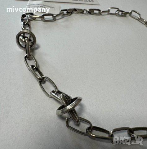 Сребърно колие с висулка 23.86гр 54см, снимка 3 - Колиета, медальони, синджири - 53692302