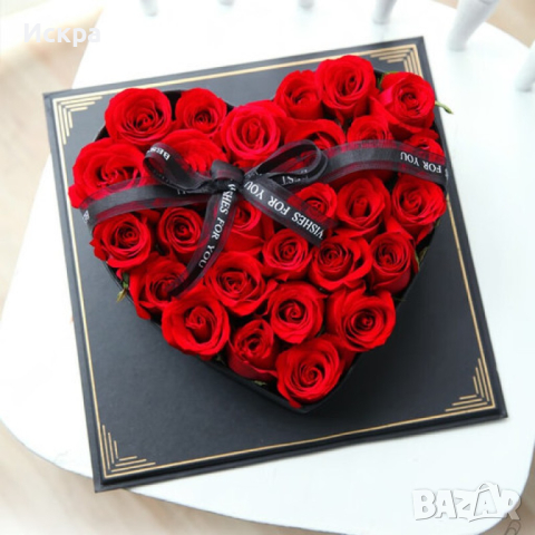 Кутия с рози, снимка 2 - Подаръци за жени - 44561399