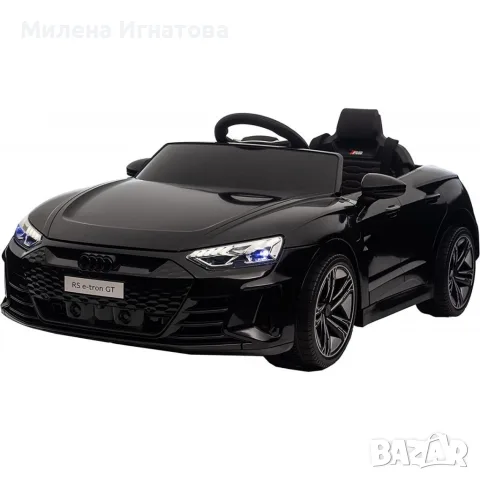 Акумулаторен джип Audi RS E-Tron GT 4X4 Licensed с меки гуми и кожена седалка 12V, снимка 4 - Детски велосипеди, триколки и коли - 55955860
