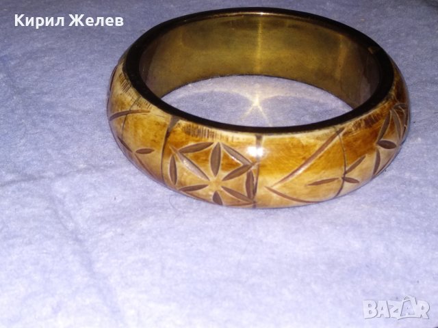 СТАРА БРОНЗОВА ТИБЕТСКА ЕТНОГРАФСКА РЪЧНО ОРНАМЕНТИРАНА РЕТРО ГРИВНА с КАМИЛСКА КОСТ 73781, снимка 5 - Антикварни и старинни предмети - 41202251