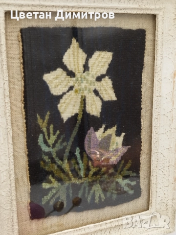 Винтидж ръчно тъкана картина, пано, гоблен , снимка 4 - Гоблени - 51513722