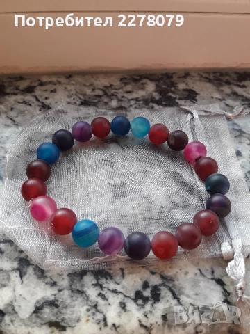 Гривни от различни камъни - ръчна изработка, снимка 15 - Гривни - 43863735