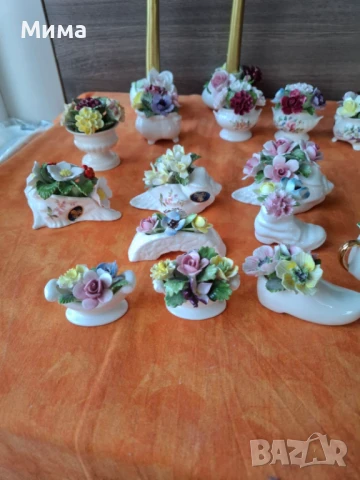 Порцеланови декорации с цветя, снимка 3 - Декорация за дома - 50924523