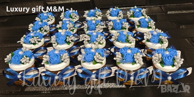 Подаръци за гости, подаръчета за гости - бурканче с мед "Трите рози", снимка 2 - Подаръци за сватба - 50694579