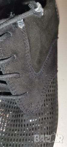 Дамски ежедневни черни обувки от естествена кожа и велур Lavorazione Artigiana - 39 номер, снимка 10 - Дамски ежедневни обувки - 32076921