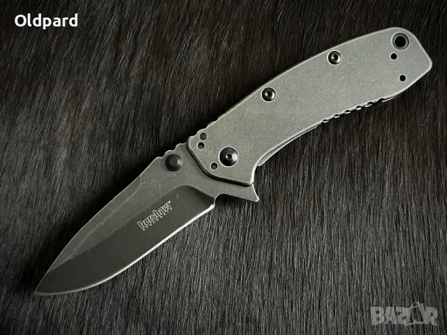 Мощен джобен сгъваем нож Kershaw Cryo 2 Hinderer Framelock (1556BW), снимка 2 - Ножове - 48694016