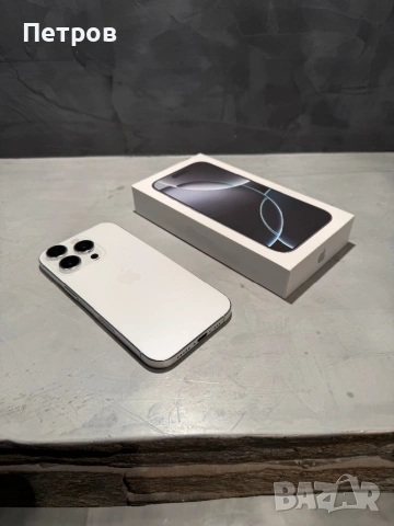 КАТО ЧИСТО НОВ Iphone 16 Pro White Titanium, снимка 3 - Apple iPhone - 53563320