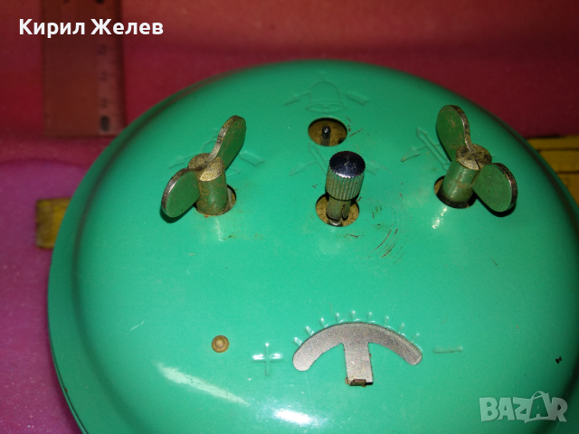 ЯНТАРЬ Стар РЯДЪК КОЛЕКЦИОНЕРСКИ РУСКИ БУДИЛНИК МЕХАНИЧЕН НАСТОЛЕН ЧАСОВНИК ЯНТАР СССР 12228, снимка 9 - Антикварни и старинни предмети - 44549158