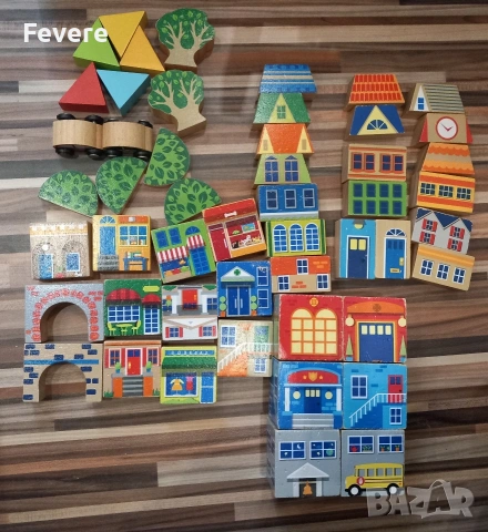Дървен конструктор - направи си град, снимка 4 - Конструктори - 53302555