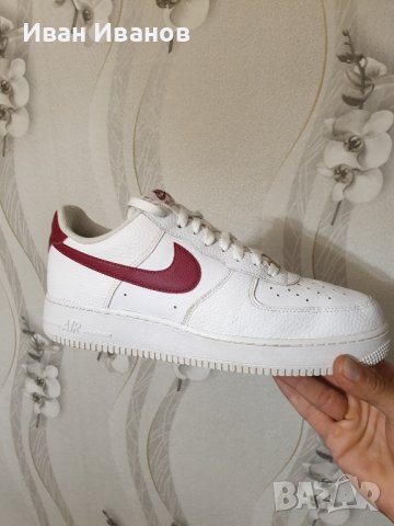 оригинални маратонки Nike Air Force 1 '07 White Team Red  AF1  номер 44,5-45, снимка 10 - Маратонки - 41497844