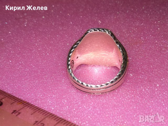 KAR 925 ПИРАТСКИ АВТОРСКИ ЕМАЙЛИРАН СРЕБЪРЕН ПРЪСТЕН СРЕБРО 925 РЪЧНА МАЙСТОРСКА АРТ ИЗРАБОТКА 43080, снимка 7 - Пръстени - 44390827