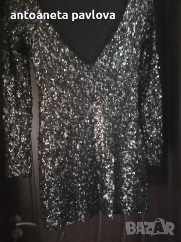 Рокля с пайети и по-дълбок гръб, снимка 4 - Рокли - 41963217