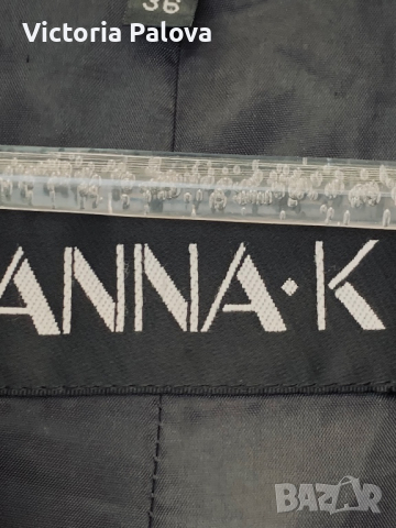 Дълго дизайнерско палто ANNA K вълна 80%, снимка 3 - Палта, манта - 44649815