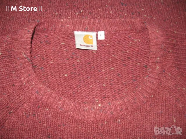 Carhartt мъжки вълнен пуловер L размер, снимка 8 - Пуловери - 48396342