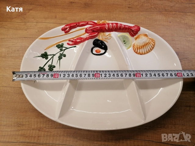 Керамично плато , снимка 2 - Чинии - 52434209
