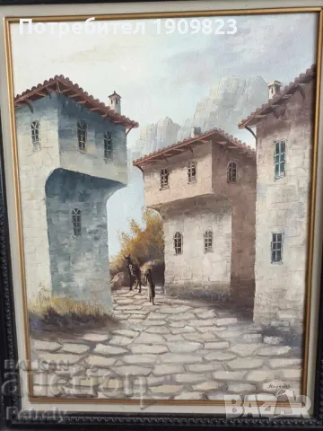 Стара маслена картина , снимка 3 - Картини - 50016488