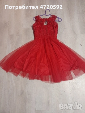 Червена официална рокля – много ефектна, снимка 2 - Рокли - 53240921