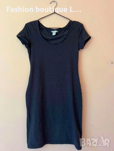 H&M Сива рокля размер S състав 58% памук 38% полиестер 4% еластант 🩶🩶🩶