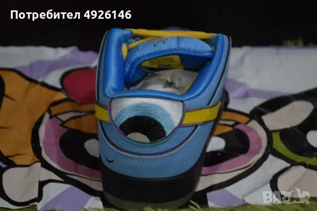 ЧИСТО НОВИ! Nike SB Dunk Low x The Powerpuff Girls "Bubbles", снимка 5 - Маратонки - 55754100