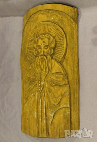 ръчна дърворезба на светец, снимка 5 - Антикварни и старинни предмети - 42263893