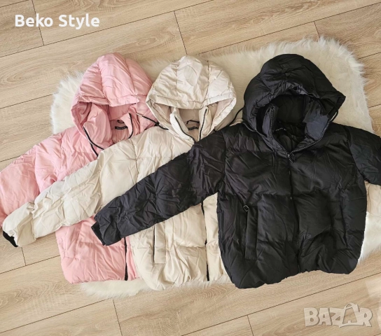 Дамско късо яке налично в черно бежаво и розоро, снимка 2 - Якета - 52177934