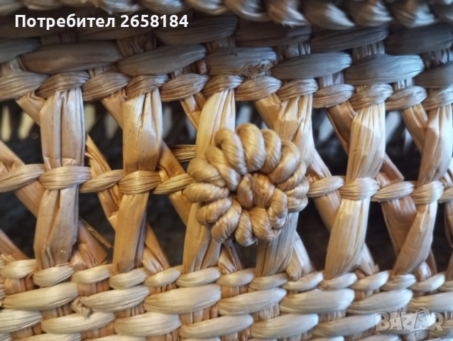 Плетена кутия с капак, голяма., снимка 2 - Антикварни и старинни предмети - 51945306