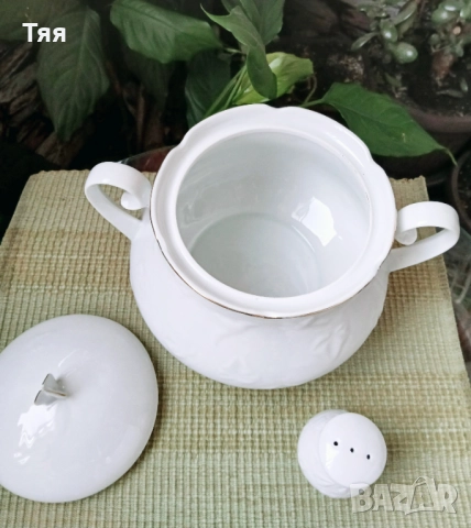 БГ порцелан бяла Шипка,  супник и солничка , снимка 3 - Сервизи - 52271177