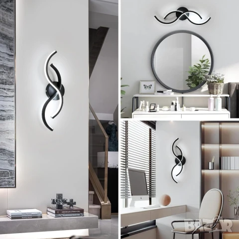 LED Стенна лампа 15W 3000K топла светлина, снимка 5 - Лампи за стена - 51043489