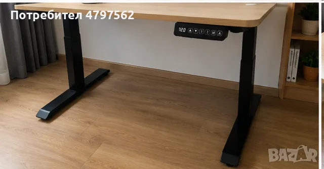 Електрическо регулируемо бюро ChairPro Ergo Desk Basic (118x68 см) – Като ново!, снимка 3 - Бюра - 55223122