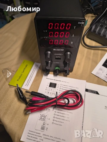 RUZIZAO Регулируемо захранване 30V 10A DC Лабораторно захранване за настолни компютри 

, снимка 2 - Друга електроника - 50792403
