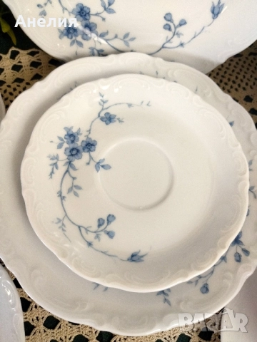 Mitterteich Bavaria нежност в синьо , снимка 12 - Чаши - 51846459