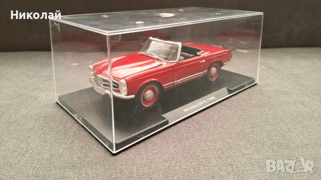 1965 Mercedes-Benz 230 SL (W113) 1:24 Leo Models Diecast Колекционерски модел количка, снимка 18 - Колекции - 53357461