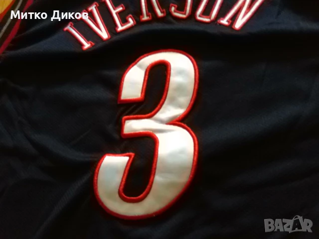 Alan Iverson # 3 Nba Philadelphia 76ers баскетболна тениска размер Л, снимка 11 - Баскетбол - 51061504