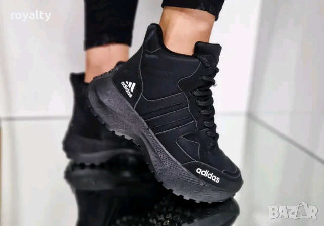 (36-41) Adidas Черни Спортни Дамски Боти С Вата , снимка 5 - Дамски боти - 52429335