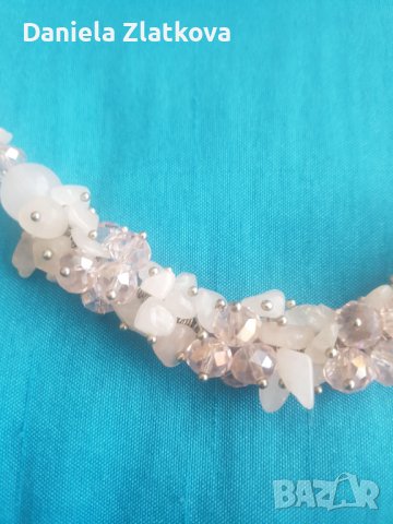 Дамско колие от розов кварц, снимка 3 - Колиета, медальони, синджири - 38914028