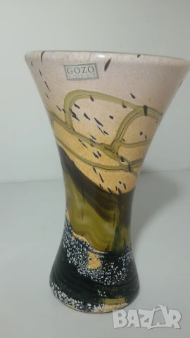 Ваза Gozo glass подписана, снимка 3 - Вази - 51055514