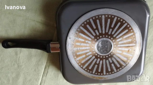 Грил тиган от лят алуминий с незалепващо покритие, снимка 3 - Съдове за готвене - 49912754