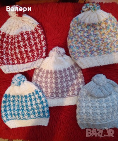 Зимни шапки и плетени ленти., снимка 2 - Шапки - 33821636