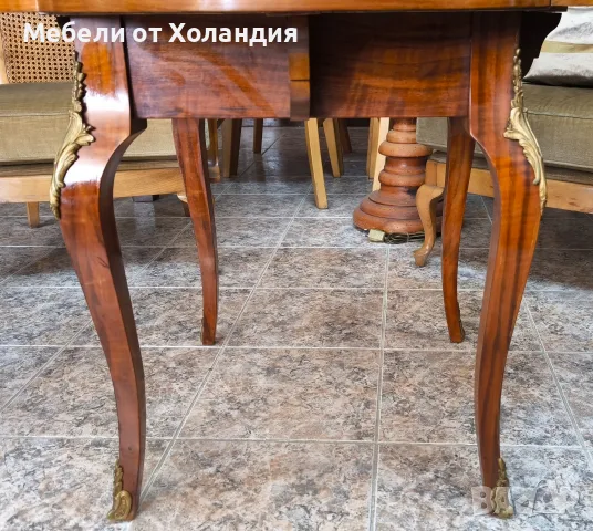Антикварна масичка с интарзия Луи XV, снимка 6 - Маси - 56017455