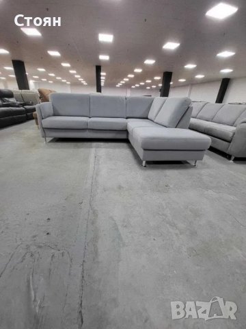 Светло сив ъглов диван от плат с ракла и чекмеджe "LIRIO-S", снимка 3 - Дивани и мека мебел - 39964260